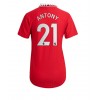 Manchester United Antony #21 Hjemmedrakt Kvinner 2022-23 Kortermet